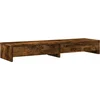 Image de vidaXL - Monitorstandaard - met - lades - 100x27x15 - cm - hout - gerookt - eikenkleur