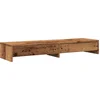 Image de vidaXL - Monitorstandaard - met - lades - 100x27x15 - cm - hout - oud - houtkleurig