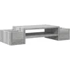 Image de vidaXL - Monitorstandaard - met - opbergruimte - 70x27x15 - cm - hout - grijs - sonoma