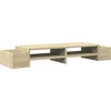 Image de vidaXL - Monitorstandaard - opbergruimte - 100x27x15 - cm - hout - sonoma - eiken