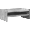 Image de vidaXL - Monitorstandaard - 42x24x16 - cm - bewerkt - hout - grijs - sonoma - eiken
