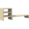 Image de vidaXL - Monitorstandaard - met - bureau-organizer - bewerkt - hout - sonoma - eiken