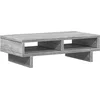 Image de vidaXL - Monitorstandaard - 50x27x15 - cm - bewerkt - hout - grijs - sonoma - eiken