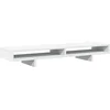 Image de vidaXL - Monitorstandaard - 100x27x15 - cm - bewerkt - hout - wit