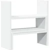 Image de vidaXL - Bureau - organiser - 40x17x41 - cm - bewerkt - hout - wit