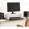 Image de vidaXL - Monitorstandaard - 54x22x15 - cm - bewerkt - hout - wit