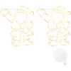 Image de vidaXL - Kerstverlichting - silhouet - van - de - kerstman2 - st - 35 - LEDs - warm - wit