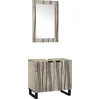 Image de vidaXL - Badkamerkast - set - 2 - pcs - Wit - Massief - Mango - Hout