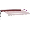 Image de vidaXL - Luifel - automatisch - uittrekbaar - 350x250 - cm - bordeauxrood
