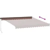 Image de vidaXL - Luifel - handmatig - uittrekbaar - 400x300 - cm - bruin