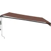 Image de vidaXL - Luifel - automatisch - uittrekbaar - met - LED's - 450x300 - cm - bruin
