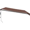 Image de vidaXL - Luifel - automatisch - uittrekbaar - met - LED's - 500x300 - cm - bruin