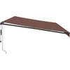 Image de vidaXL - Luifel - automatisch - uittrekbaar - met - LED's - 600x300 - cm - bruin