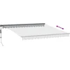 Image de vidaXL - Luifel - automatisch - uittrekbaar - 400x300 - cm - antracietkleur - en - wit