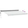 Image de vidaXL - Luifel - automatisch - uittrekbaar - 450x300 - cm - antracietkleur - en - wit