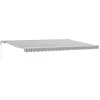 Image de vidaXL - Luifel - automatisch - uittrekbaar - 500x300 - cm - antracietkleur - en - wit