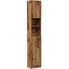 Image de vidaXL - Badkamerkast - 32x25,5x190 - cm - bewerkt - hout - oud - houtkleurig