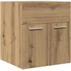 Image de vidaXL - Wastafelkast - 41x38,5x46 - cm - bewerkt - hout - artisanaal - eikenkleur