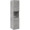 Image de vidaXL - Badkamerwandkast - 30x30x130 - cm - bewerkt - hout - betongrijs