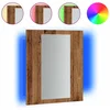 Image de vidaXL - Badkamerspiegelkast - LED - 40x12x45 - cm - bewerkt - hout - oud - hout