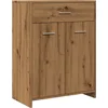 Image de vidaXL - Badkamerkast - 60x33x80 - cm - bewerkt - hout - artisanaal - eikenkleurig