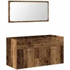 Image de vidaXL - Badkamerkast - met - spiegel - bewerkt - hout - oud - houtkleurig