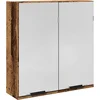 Image de vidaXL - Badkamerspiegelkast - 64x20x66,5 - cm - bewerkt - hout - oud - houtkleurig