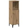Image de vidaXL - Badkamerkast - 30x30x100 - cm - bewerkt - hout - artisanaal - eikenkleurig