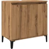 Image de vidaXL - Wastafelkast - 58x33x60 - cm - bewerkt - hout - artisanaal - eikenkleur