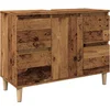 Image de vidaXL - Wastafelkast - 80x33x60 - cm - bewerkt - hout - oud - houtkleurig
