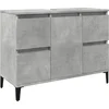 Image de vidaXL - Wastafelkast - 80x33x60 - cm - bewerkt - hout - betongrijs