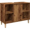 Image de vidaXL - Badkamerkast - 80x33x60 - cm - bewerkt - hout - oud - houtkleurig