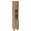 Image de vidaXL - Badkamerkast - 30x30x190 - cm - bewerkt - hout - artisanaal - eikenkleurig