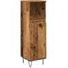 Image de vidaXL - Badkamerkast - 30x30x100 - cm - bewerkt - hout - oud - houtkleurig