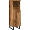 Image de vidaXL - Badkamerkast - 30x30x100 - cm - bewerkt - hout - oud - houtkleurig