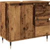 Image de vidaXL - Badkamerkast - 65x33x60 - cm - bewerkt - hout - oud - houtkleurig