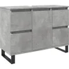 Image de vidaXL - Badkamerkast - 80x33x60 - cm - bewerkt - hout - betongrijs