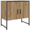 Image de vidaXL - Wastafelkast - 60x33x60 - cm - bewerkt - hout - artisanaal - eikenkleurig