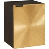 Image de vidaXL - Badkamerkast - Zwart - en - Goud - 38 - x - 33 - x - 48 - cm - Massief - Mango - Hout