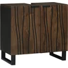 Image de vidaXL - Wastafel - kabinet - voor - de - badkamer - Walnotenhout - 62 - x - 33 - x - 58 - cm