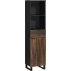 Image de vidaXL - Badkamerkast - Walnotenhout - 38 x 33 x 160 cm - Bewerkt - hout