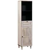 Image de vidaXL - Badkamerkast - met - lade - Wit - 38 - x - 33 - x - 160 - cm - Bewerkt - hout
