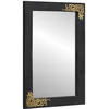Image de vidaXL - Badkamerspiegel - met - spiegel - Zwart - en - Zilver - 70 - x - 50 - x - 2,5 - cm