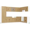 Image de vidaXL - Waskompkast - met - opslag - Porto - 2 - pcs - Zwart - Bewerkt - hout