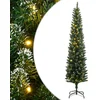 Image de vidaXL - Kunstkerstboom - smal - met - 300 - LED's - 210 - cm