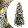 Image de vidaXL - Kunstkerstboom - met - 300 - LED's - en - sneeuw - 210 - cm