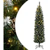 Image de vidaXL - Kunstkerstboom - smal - met - 300 - LED's - 210 - cm