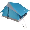 Image de vidaXL - Familietent - met - dak - Blauw - en - Grijs - 315 - x - 286 - x - 200 - cm