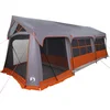 Image de vidaXL - Familietent - Grijs - en - Oranje - 620 - x - 322 - x - 240 - cm - Polyester