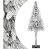 Image de vidaXL - Kunstkerstboom - Wit - 86 - x - 86 - x - 210 - cm - Polyethyleen - en - Metaal
